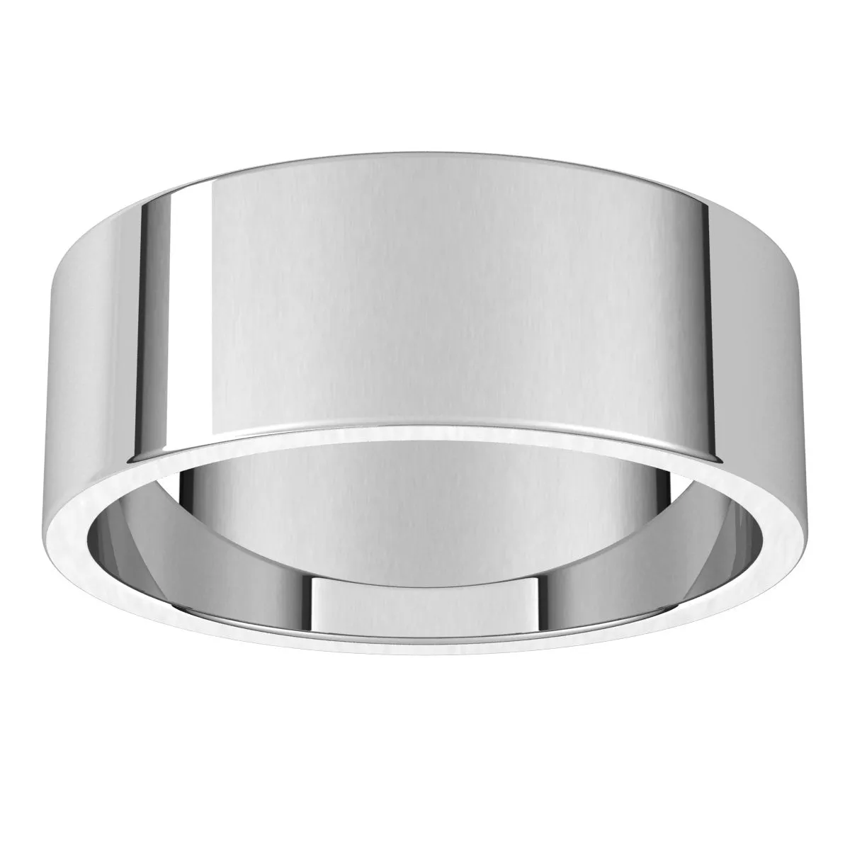 10K White Gold 7 mm flat Wedding Band