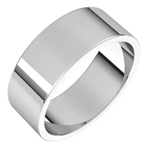 10K White Gold 7 mm flat Wedding Band