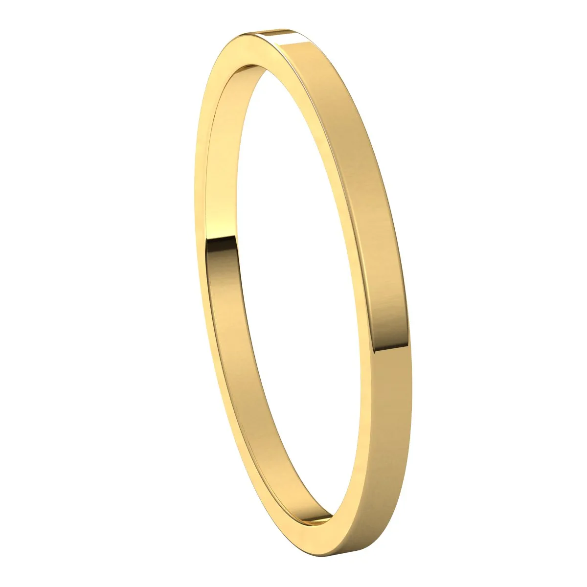 10K Yellow Gold 1.5 mm flat Wedding Band
