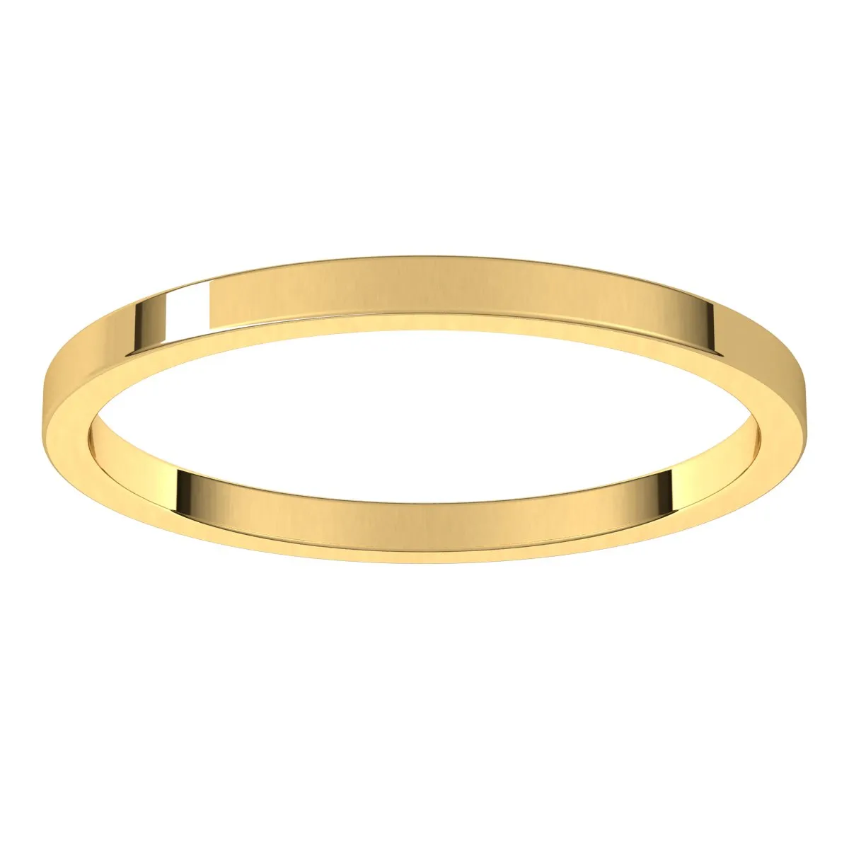 10K Yellow Gold 1.5 mm flat Wedding Band