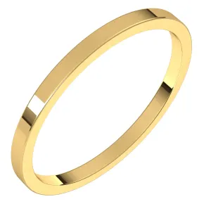 10K Yellow Gold 1.5 mm flat Wedding Band