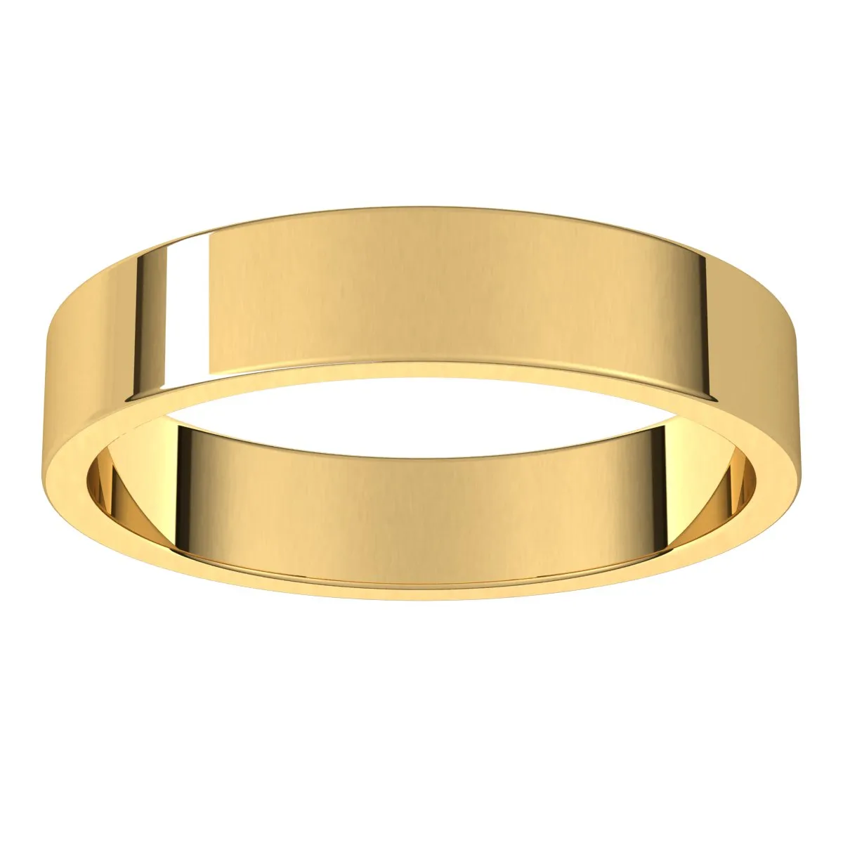 10K Yellow Gold 4 mm flat Wedding Band