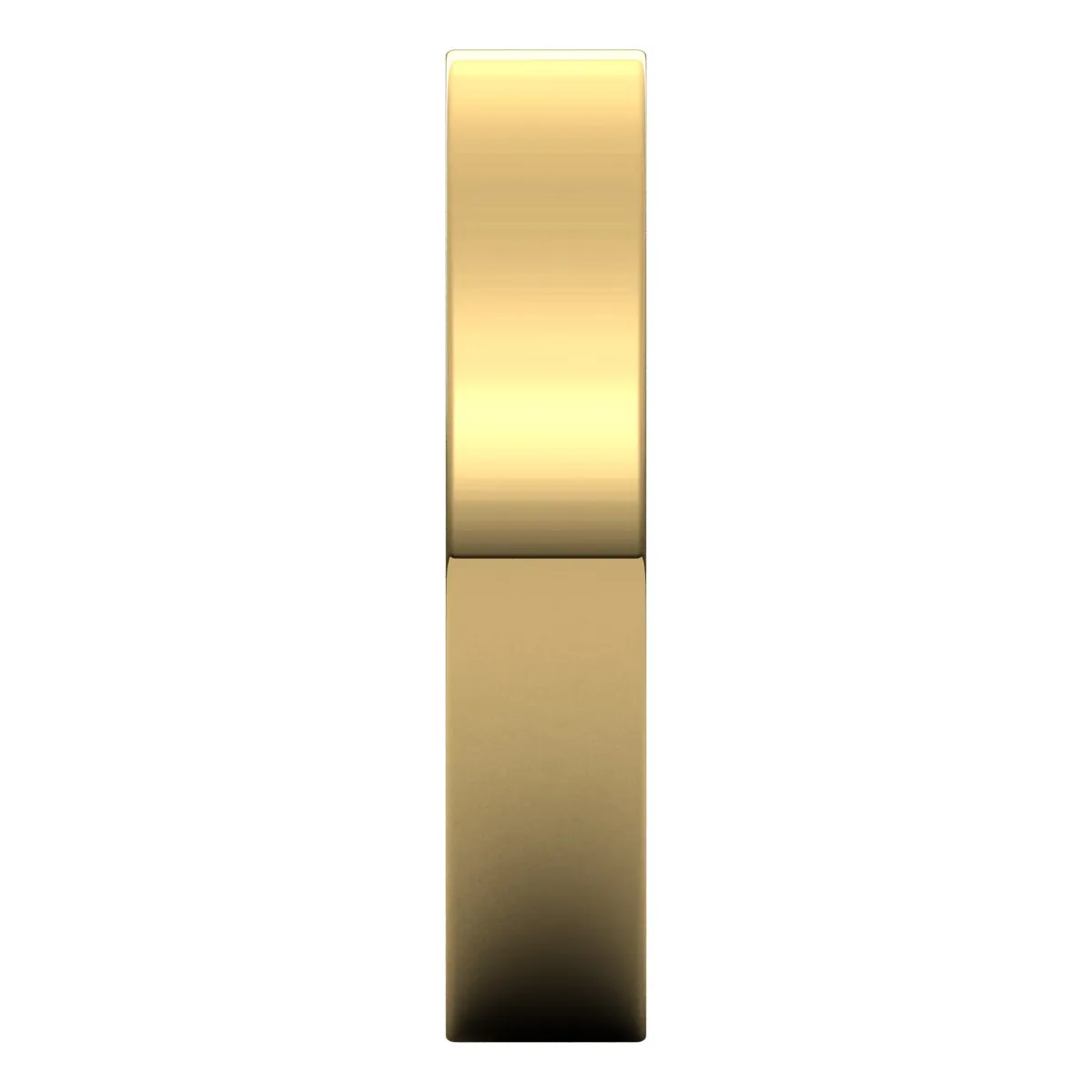 10K Yellow Gold 4 mm flat Wedding Band
