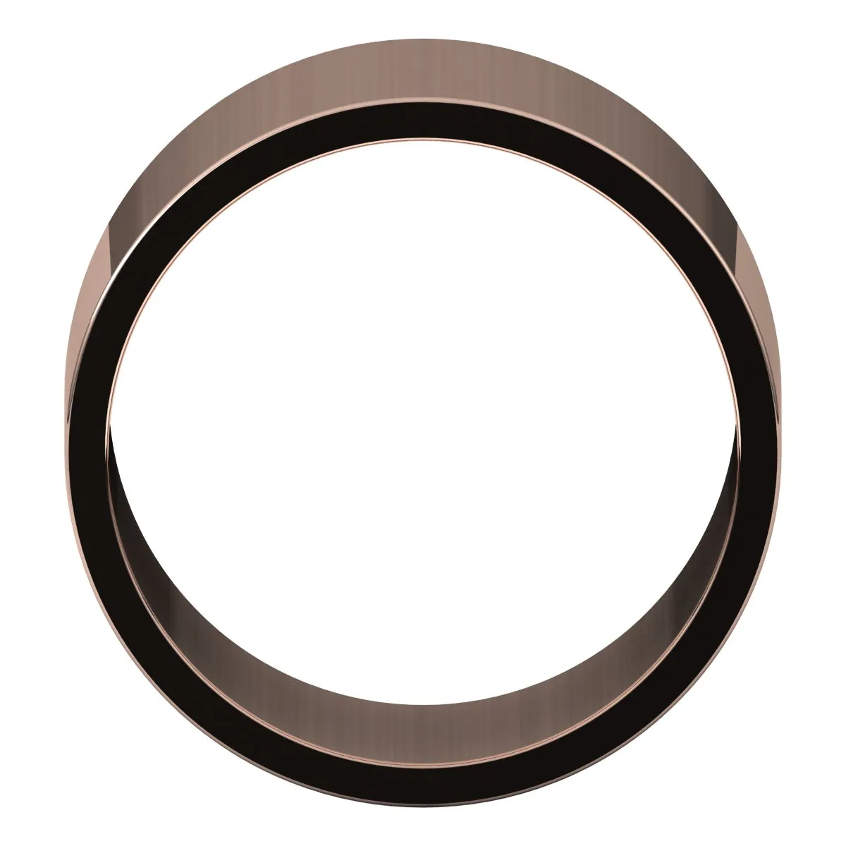 14K Rose Gold 12 mm flat Wedding Band