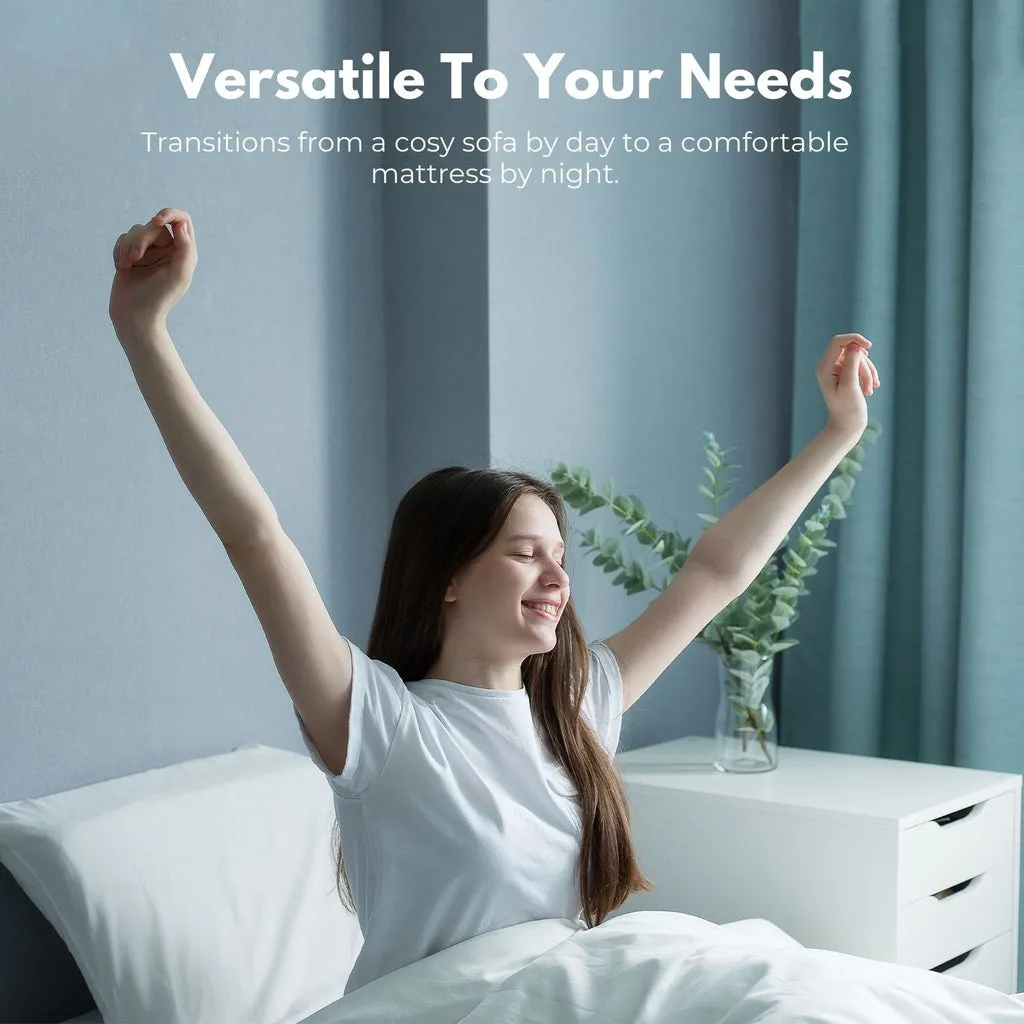 3 Fold Folding Mattress Double Light Grey