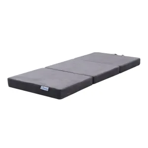 3 Fold Folding Mattress Double Light Grey