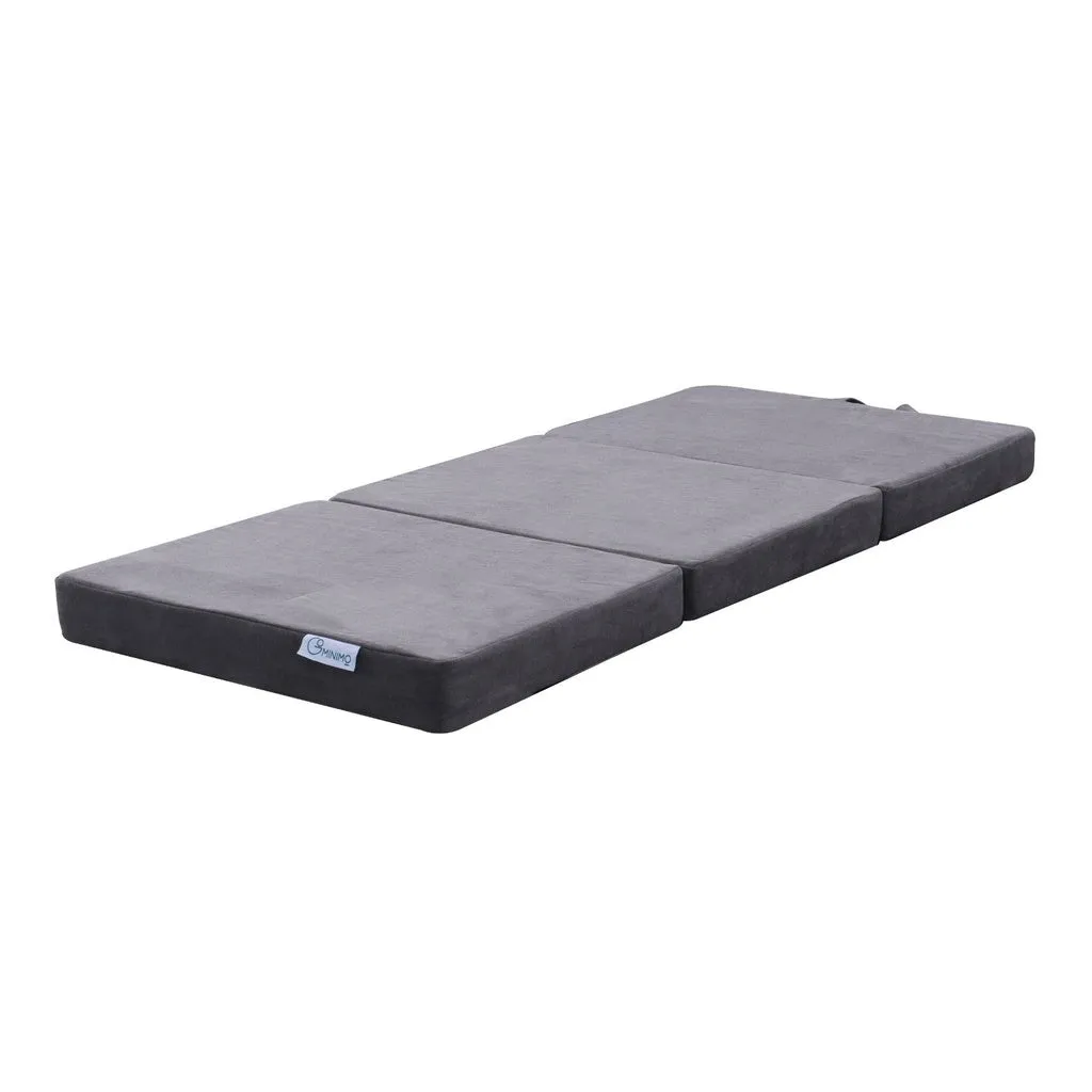 3 Fold Folding Mattress Double Light Grey