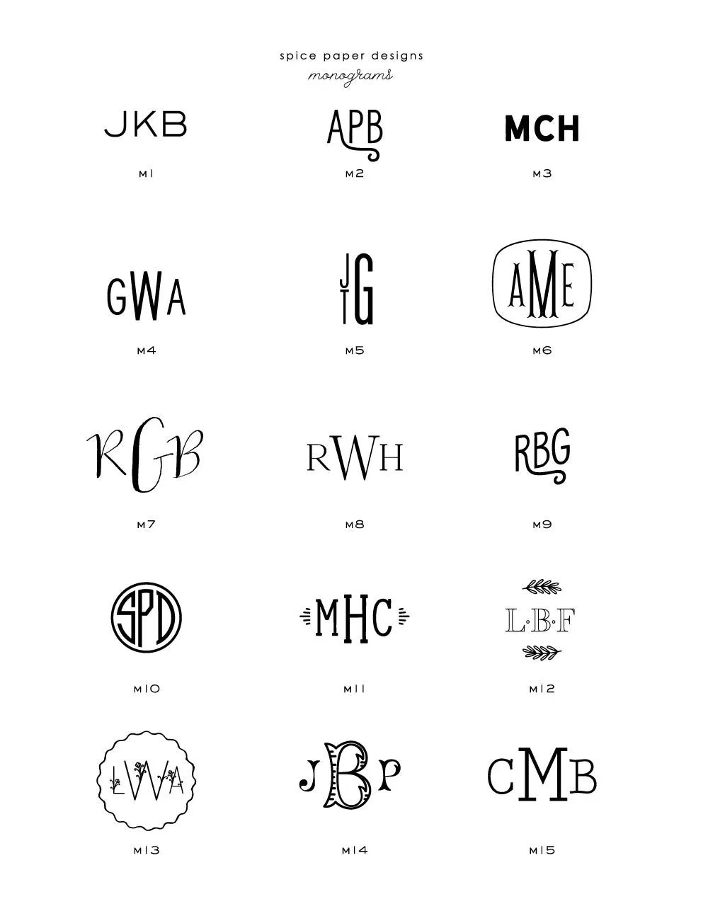 4.25x5.5 Monogram Notecard // DIY