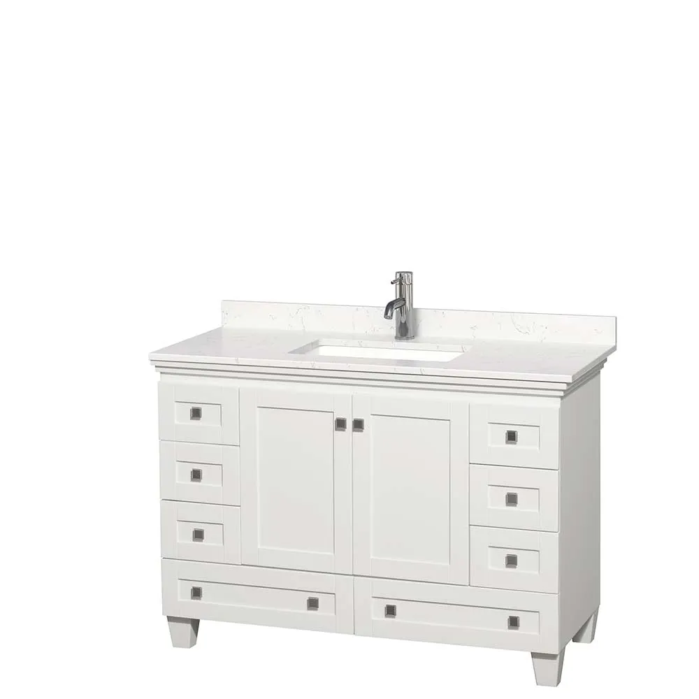Acclaim 48 Inch Single Bathroom Vanity in White
