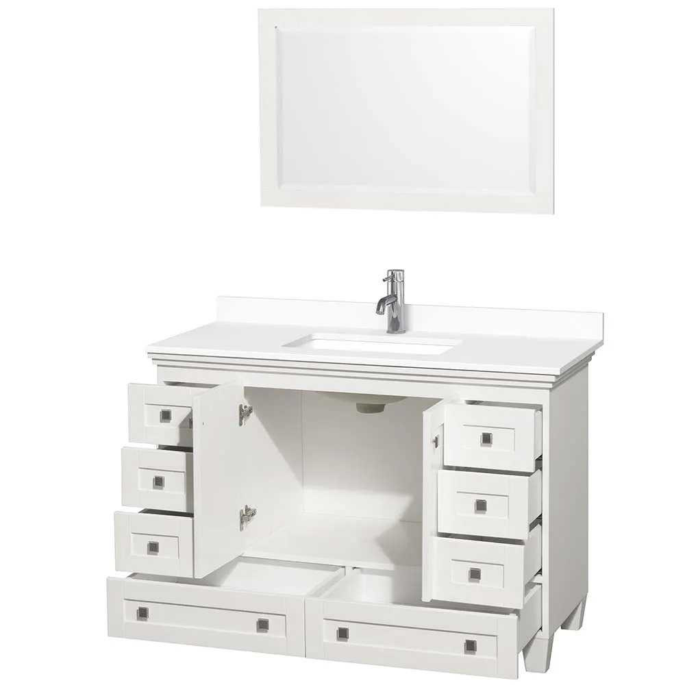 Acclaim 48 Inch Single Bathroom Vanity in White