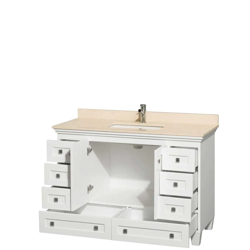 Acclaim 48 Inch Single Bathroom Vanity in White