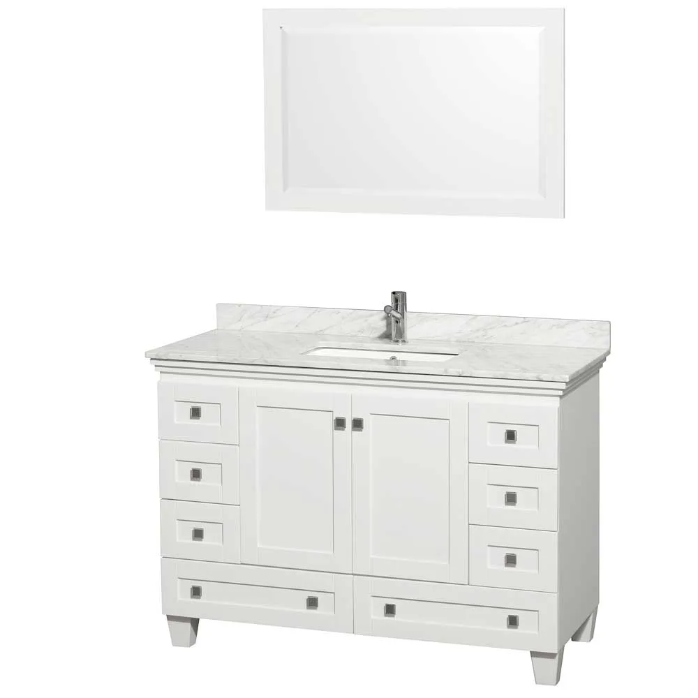 Acclaim 48 Inch Single Bathroom Vanity in White