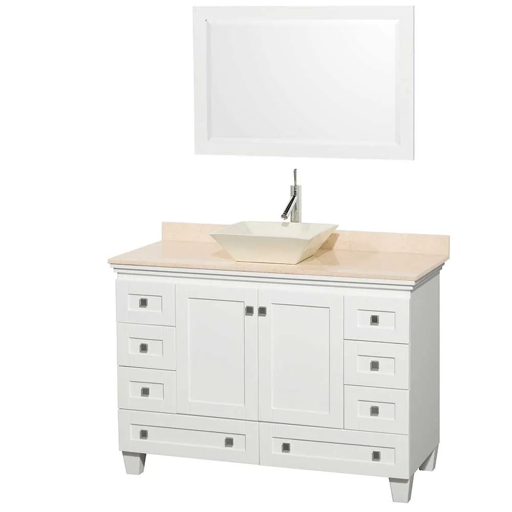 Acclaim 48 Inch Single Bathroom Vanity in White