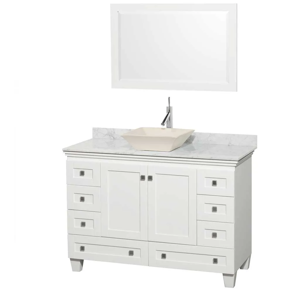 Acclaim 48 Inch Single Bathroom Vanity in White