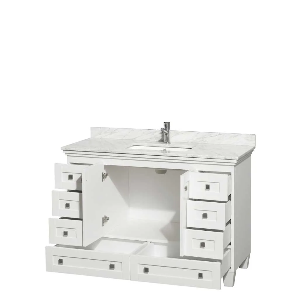 Acclaim 48 Inch Single Bathroom Vanity in White