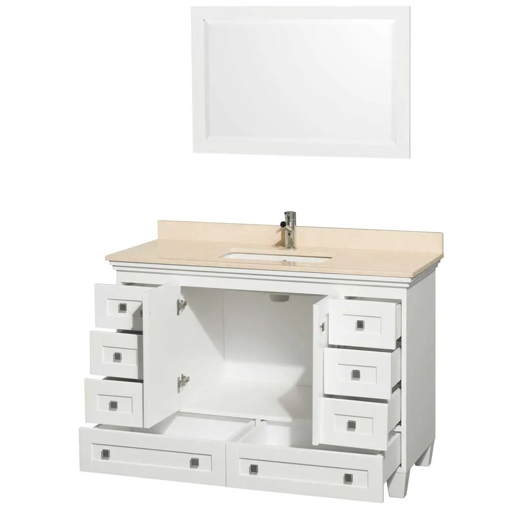 Acclaim 48 Inch Single Bathroom Vanity in White