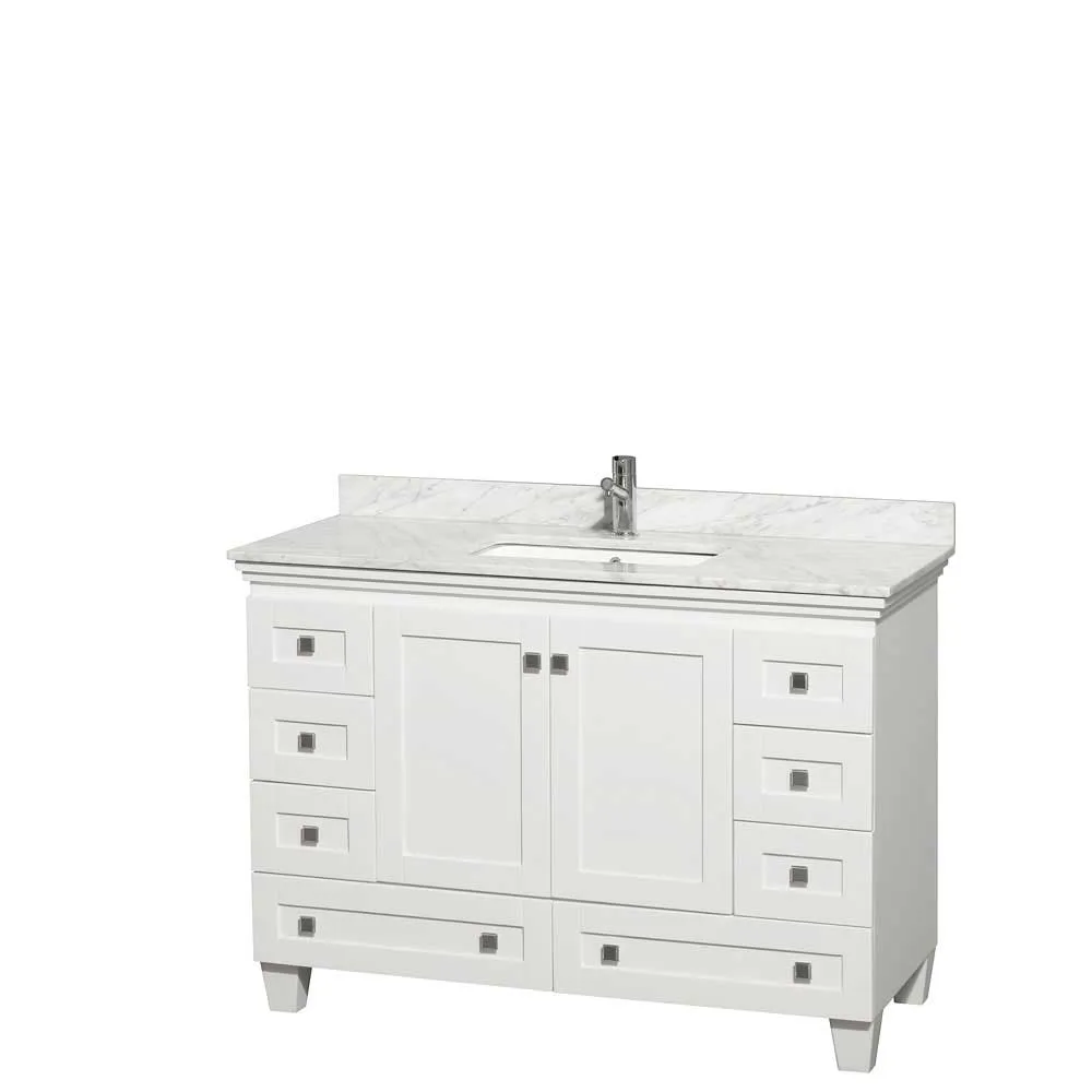 Acclaim 48 Inch Single Bathroom Vanity in White