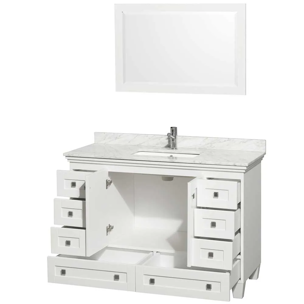 Acclaim 48 Inch Single Bathroom Vanity in White