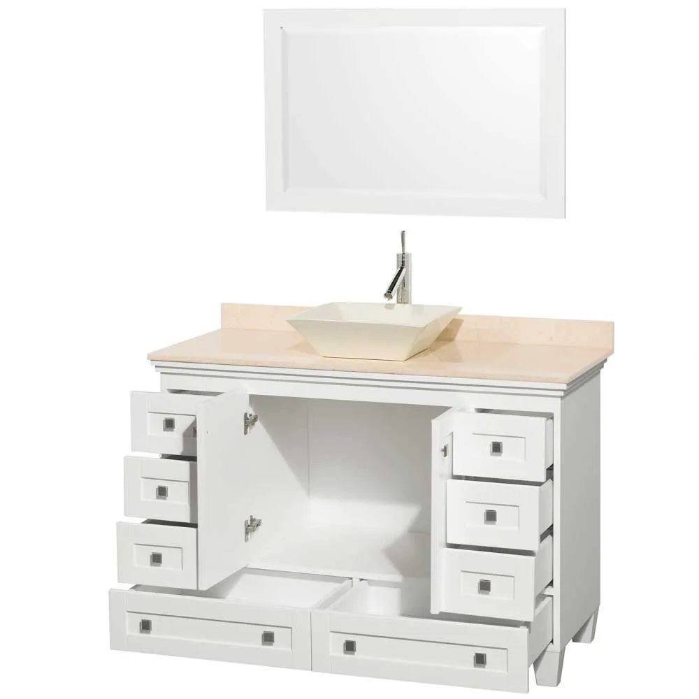 Acclaim 48 Inch Single Bathroom Vanity in White