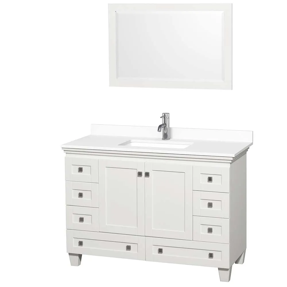 Acclaim 48 Inch Single Bathroom Vanity in White