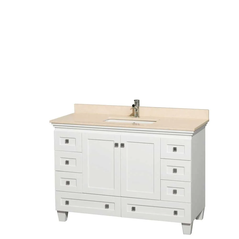Acclaim 48 Inch Single Bathroom Vanity in White