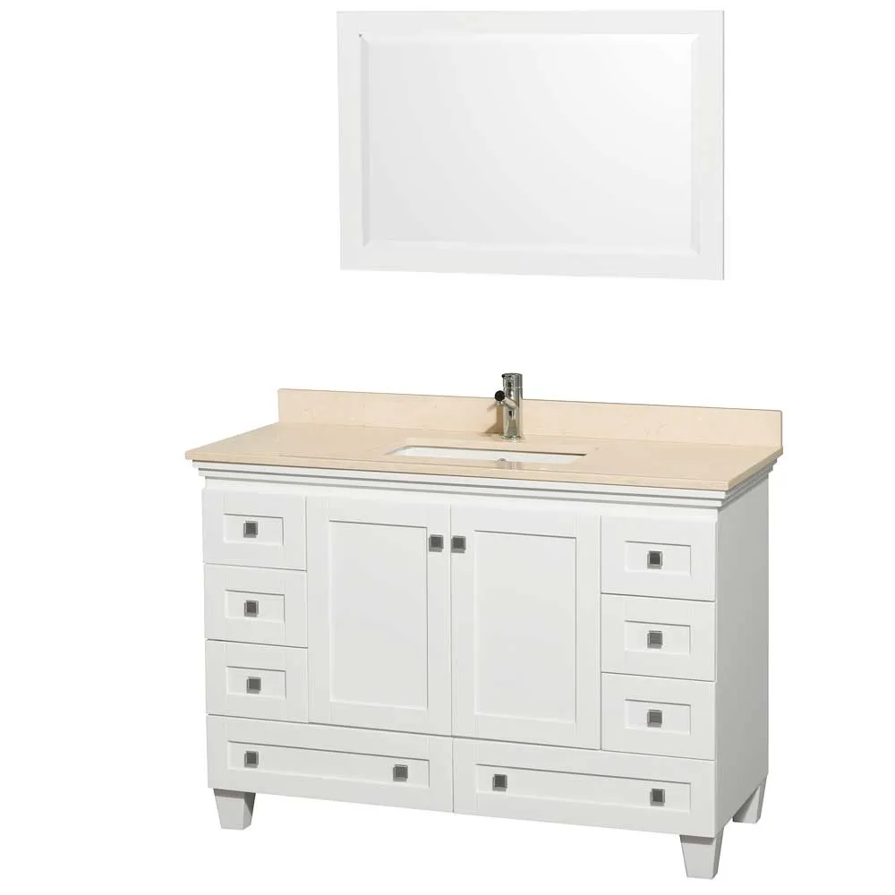 Acclaim 48 Inch Single Bathroom Vanity in White