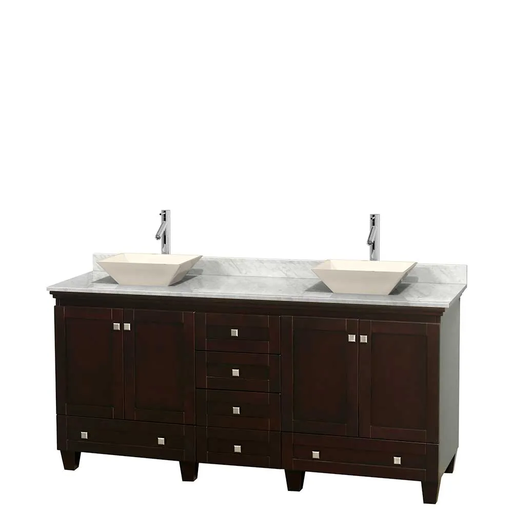 Acclaim 72 Inch Double Bathroom Vanity in Espresso