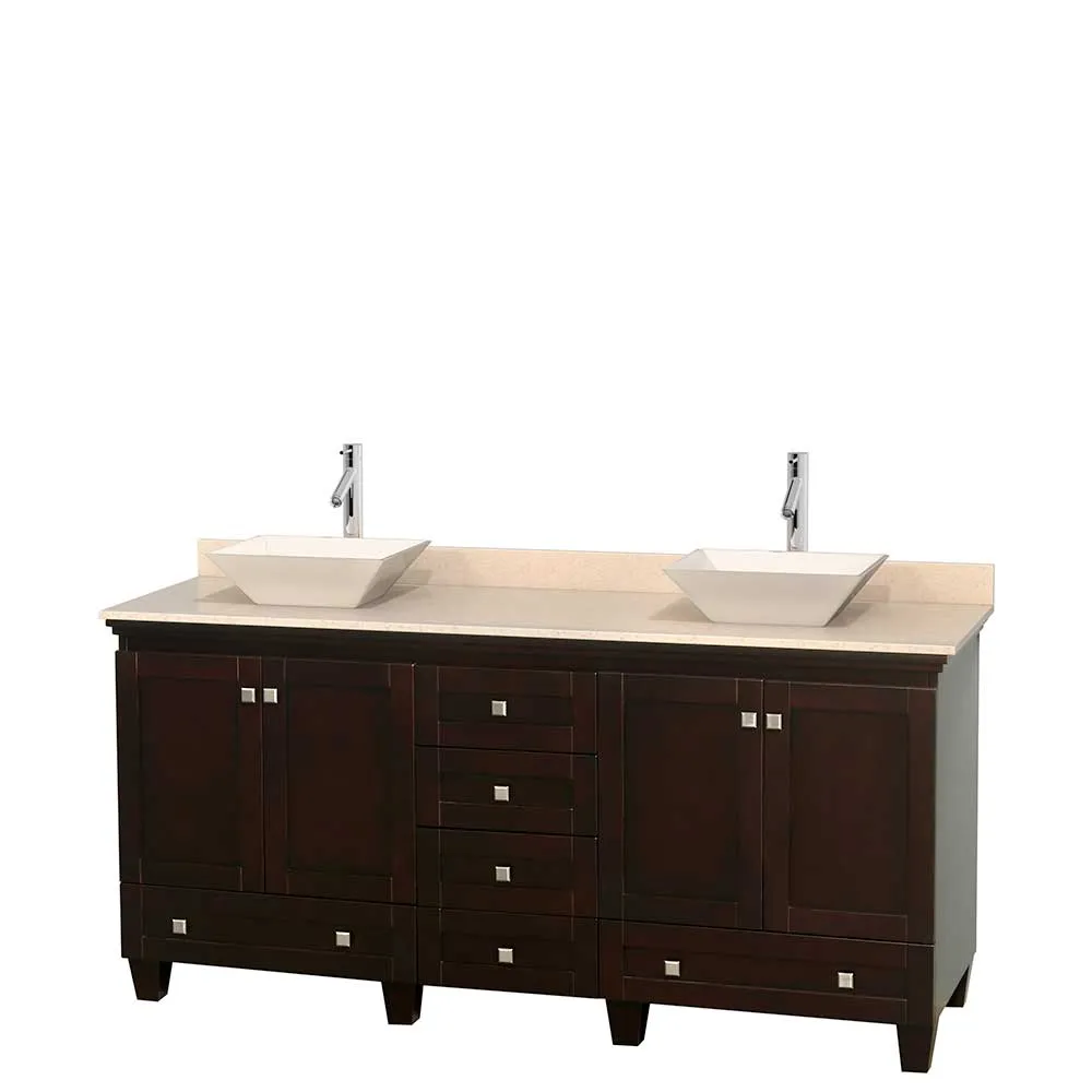 Acclaim 72 Inch Double Bathroom Vanity in Espresso