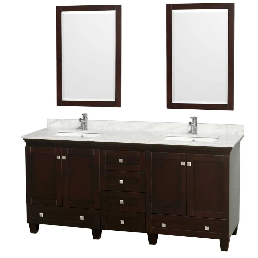 Acclaim 72 Inch Double Bathroom Vanity in Espresso