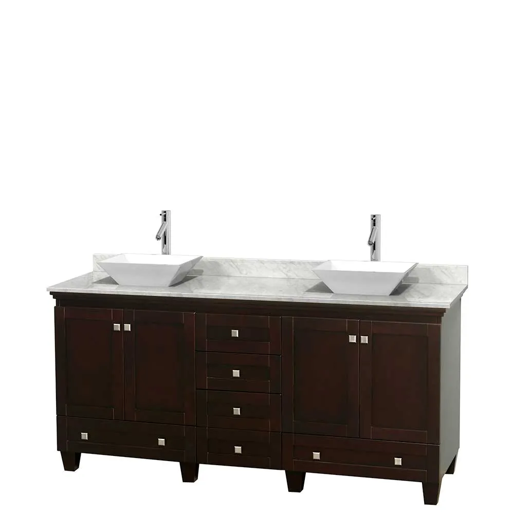 Acclaim 72 Inch Double Bathroom Vanity in Espresso