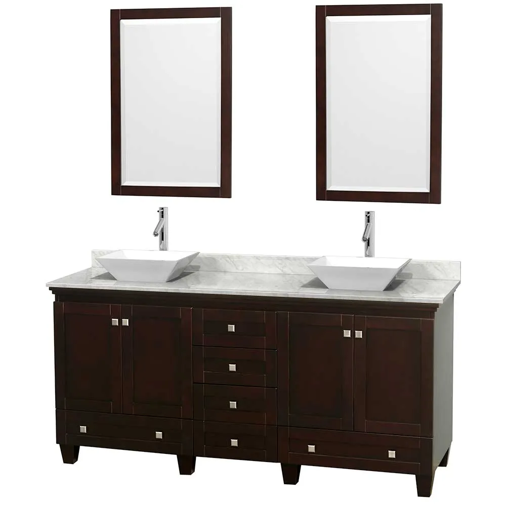Acclaim 72 Inch Double Bathroom Vanity in Espresso