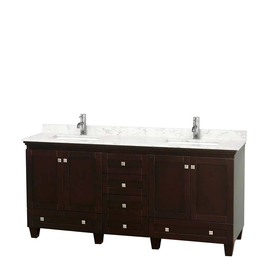 Acclaim 72 Inch Double Bathroom Vanity in Espresso