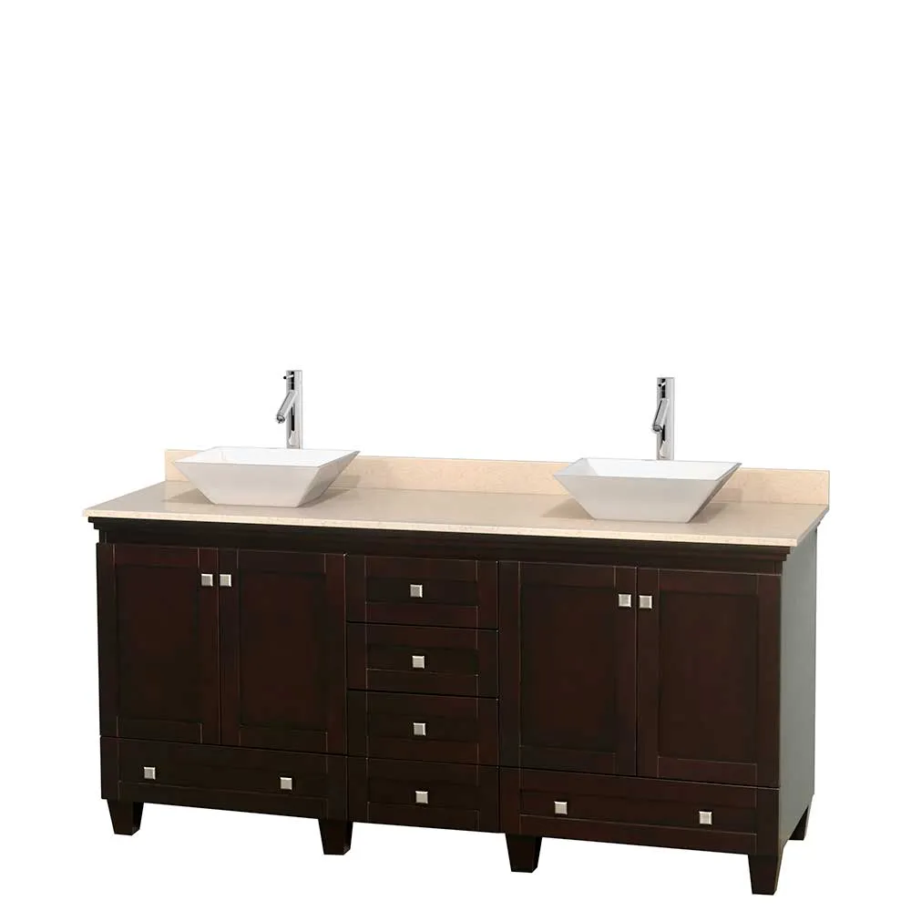 Acclaim 72 Inch Double Bathroom Vanity in Espresso