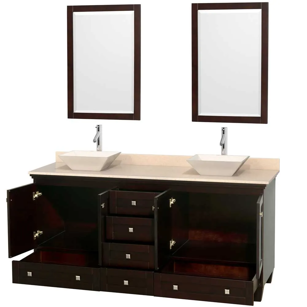 Acclaim 72 Inch Double Bathroom Vanity in Espresso