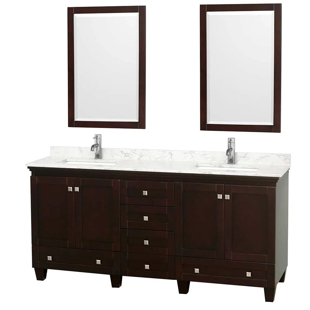 Acclaim 72 Inch Double Bathroom Vanity in Espresso