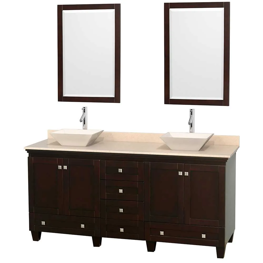 Acclaim 72 Inch Double Bathroom Vanity in Espresso