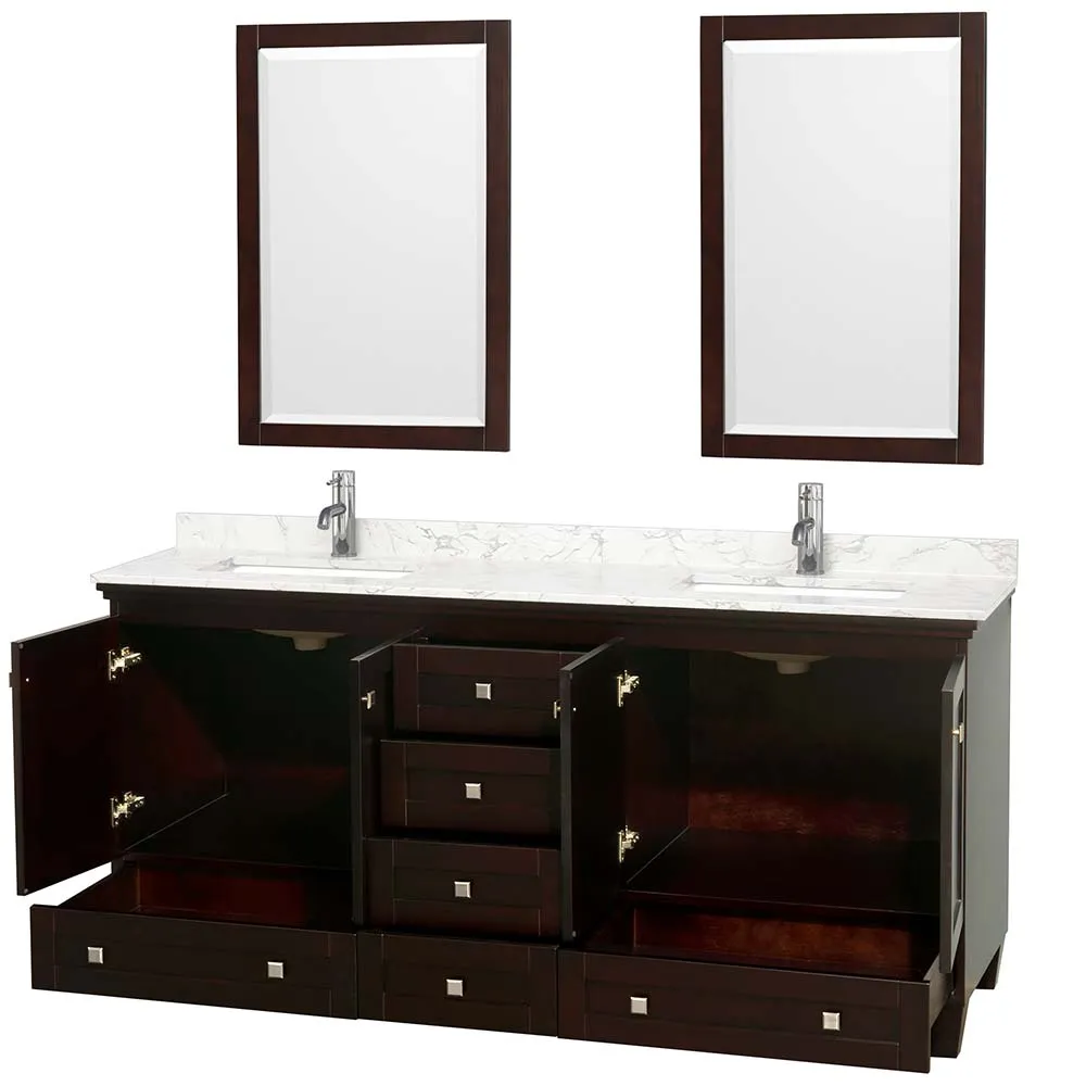 Acclaim 72 Inch Double Bathroom Vanity in Espresso