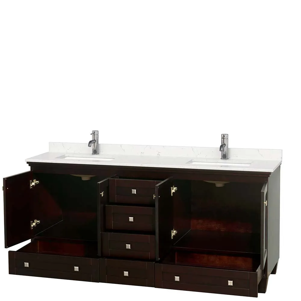 Acclaim 72 Inch Double Bathroom Vanity in Espresso