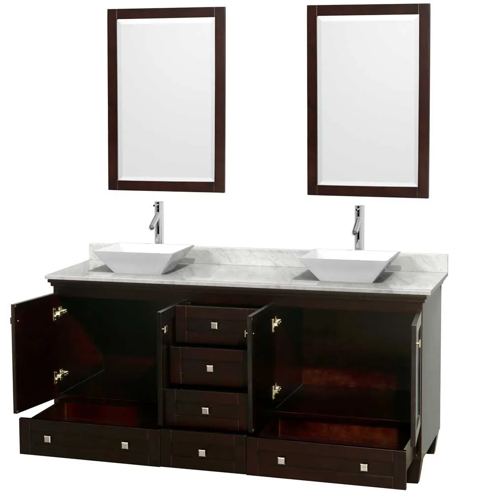 Acclaim 72 Inch Double Bathroom Vanity in Espresso