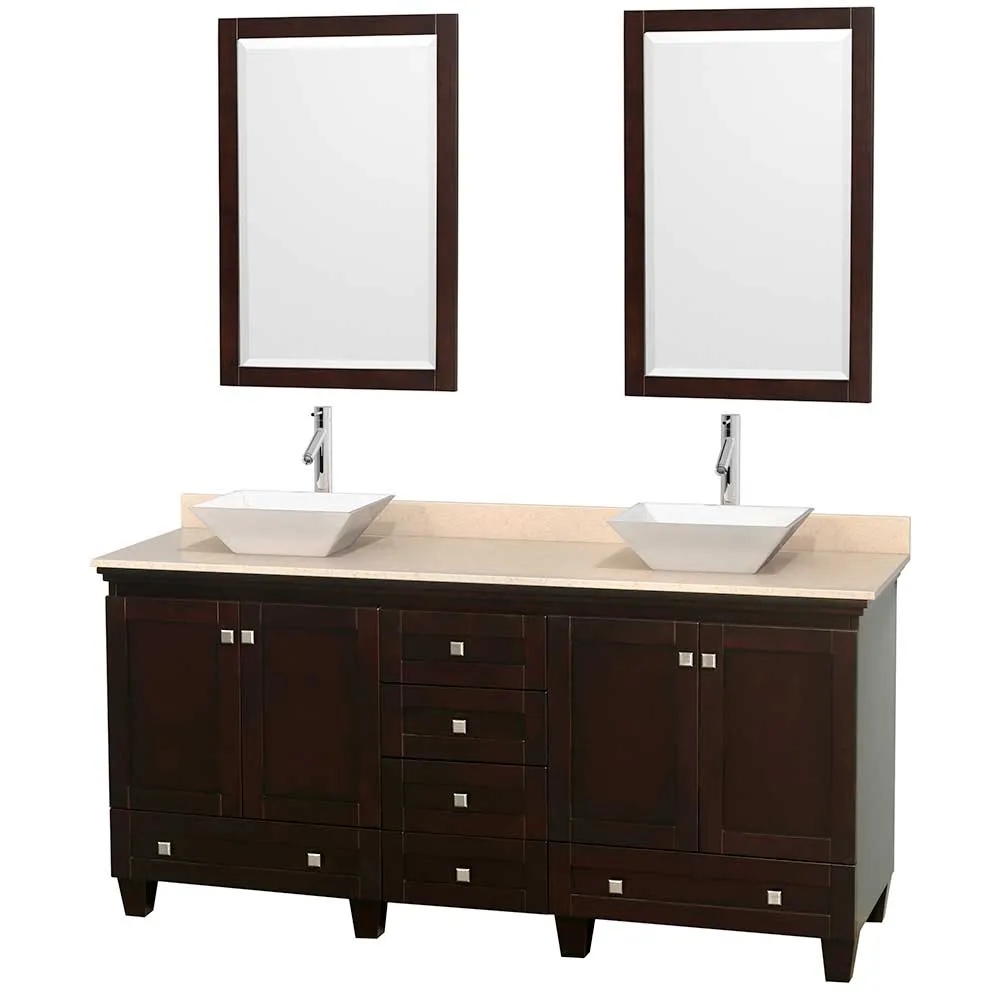 Acclaim 72 Inch Double Bathroom Vanity in Espresso