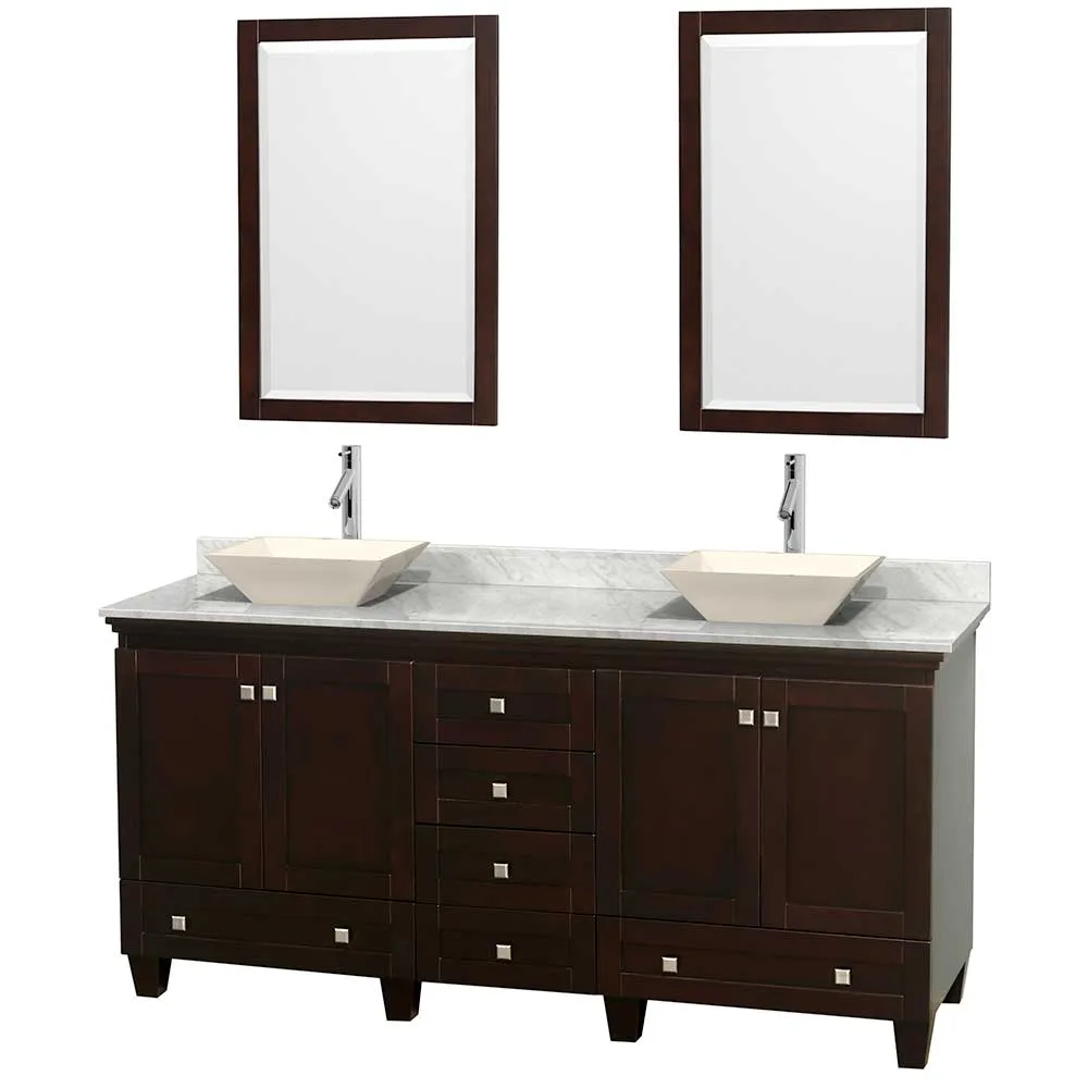 Acclaim 72 Inch Double Bathroom Vanity in Espresso