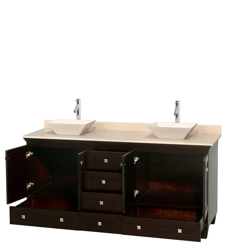 Acclaim 72 Inch Double Bathroom Vanity in Espresso