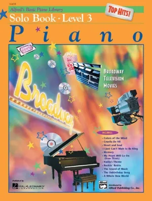 Alfred's Basic Piano Course: Top Hits! Solo Book 3, with CD