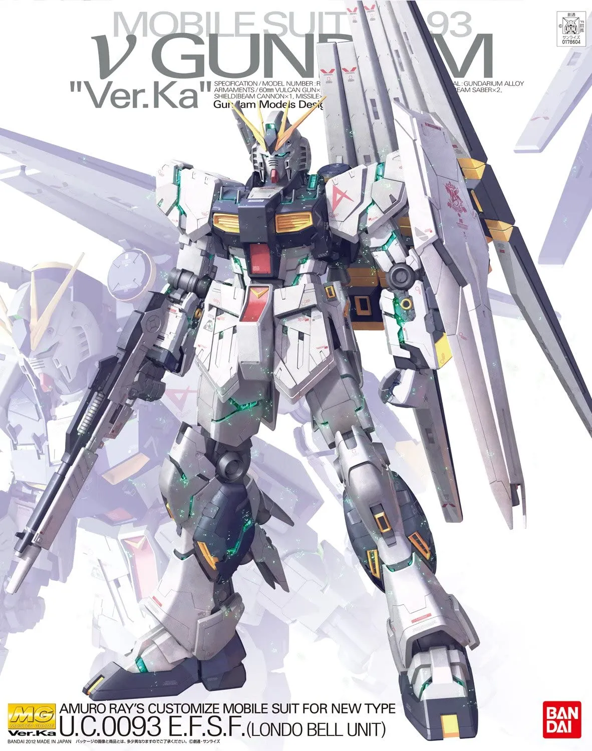 Bandai Hobby Nu Gundam Version Ka Char's Counterattack 1/100-Master Grade