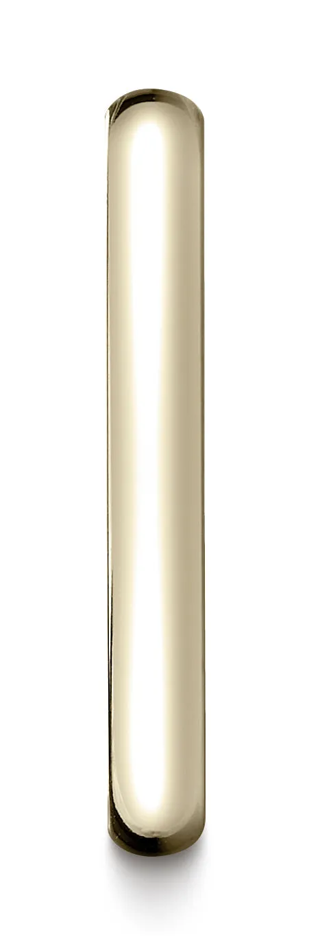 Benchmark 14K Yellow Gold 3mm Slightly Domed Super Light Comfort-Fit Wedding Band Ring (Sizes 4 - 15 )