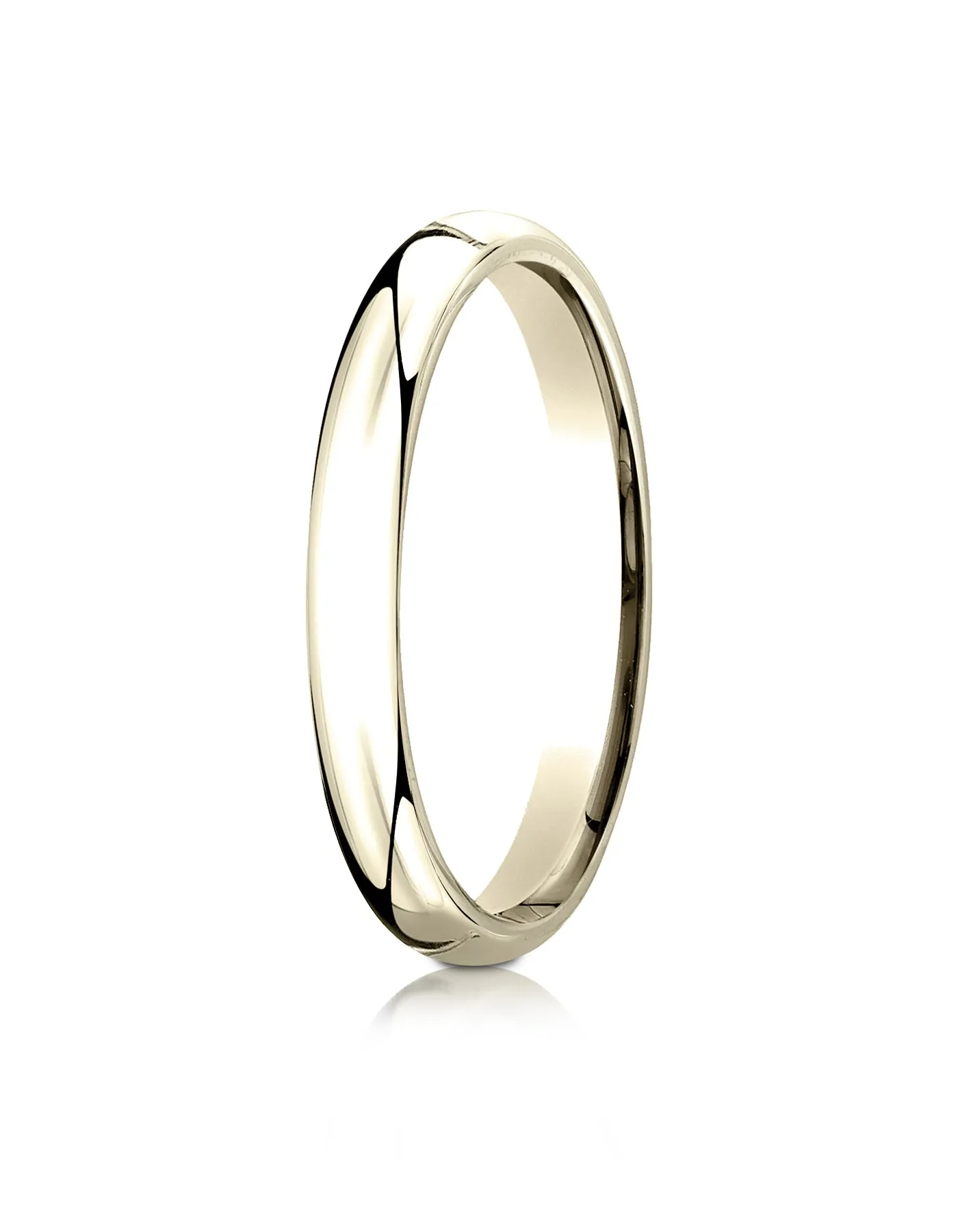 Benchmark 14K Yellow Gold 3mm Slightly Domed Super Light Comfort-Fit Wedding Band Ring (Sizes 4 - 15 )