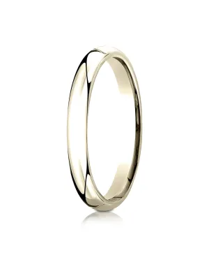 Benchmark 14K Yellow Gold 3mm Slightly Domed Super Light Comfort-Fit Wedding Band Ring (Sizes 4 - 15 )