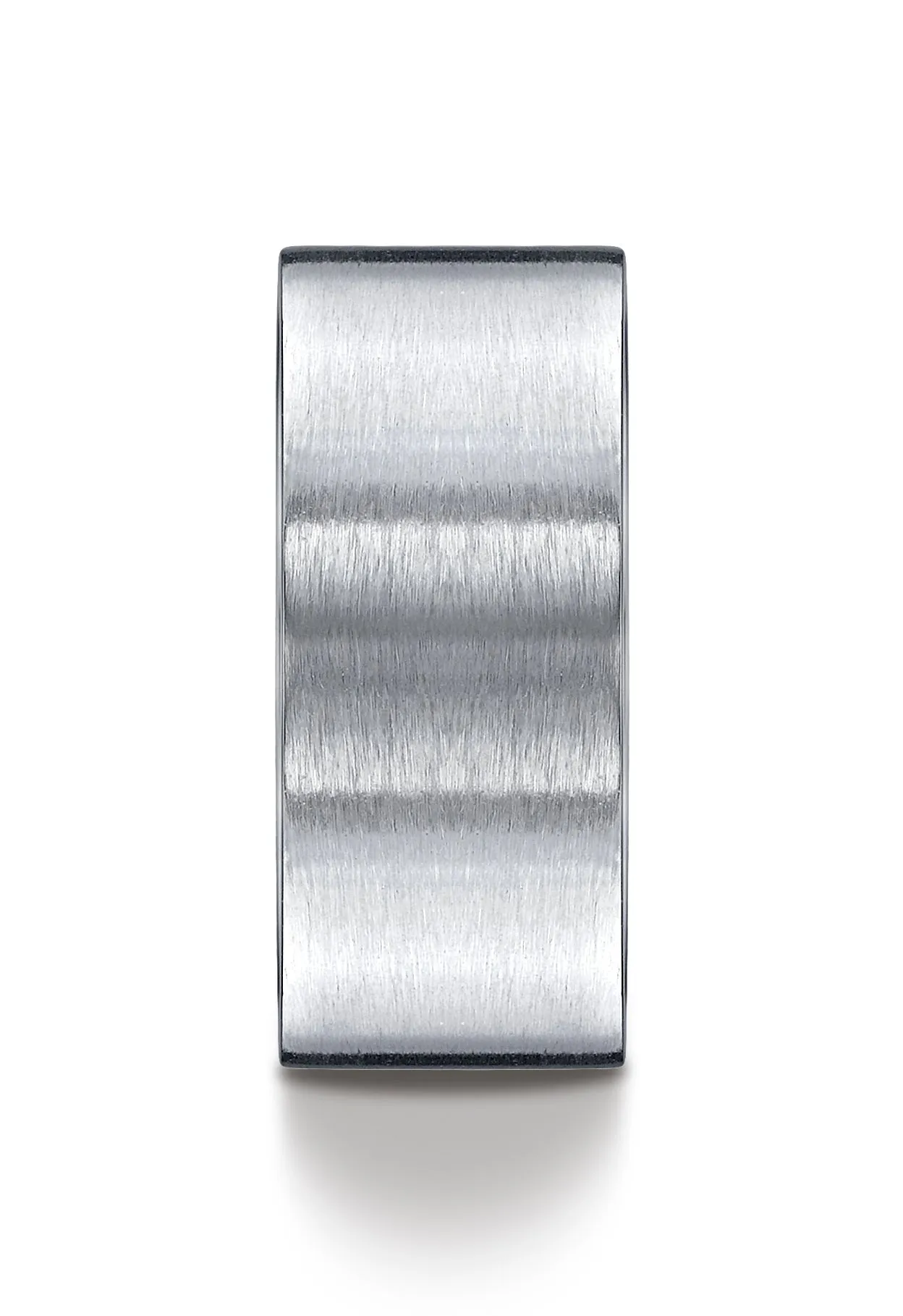 Benchmark Argentium Silver 10mm Comfort-Fit Satin-Finished Design Wedding Band Ring, (Sizes 8 - 15)