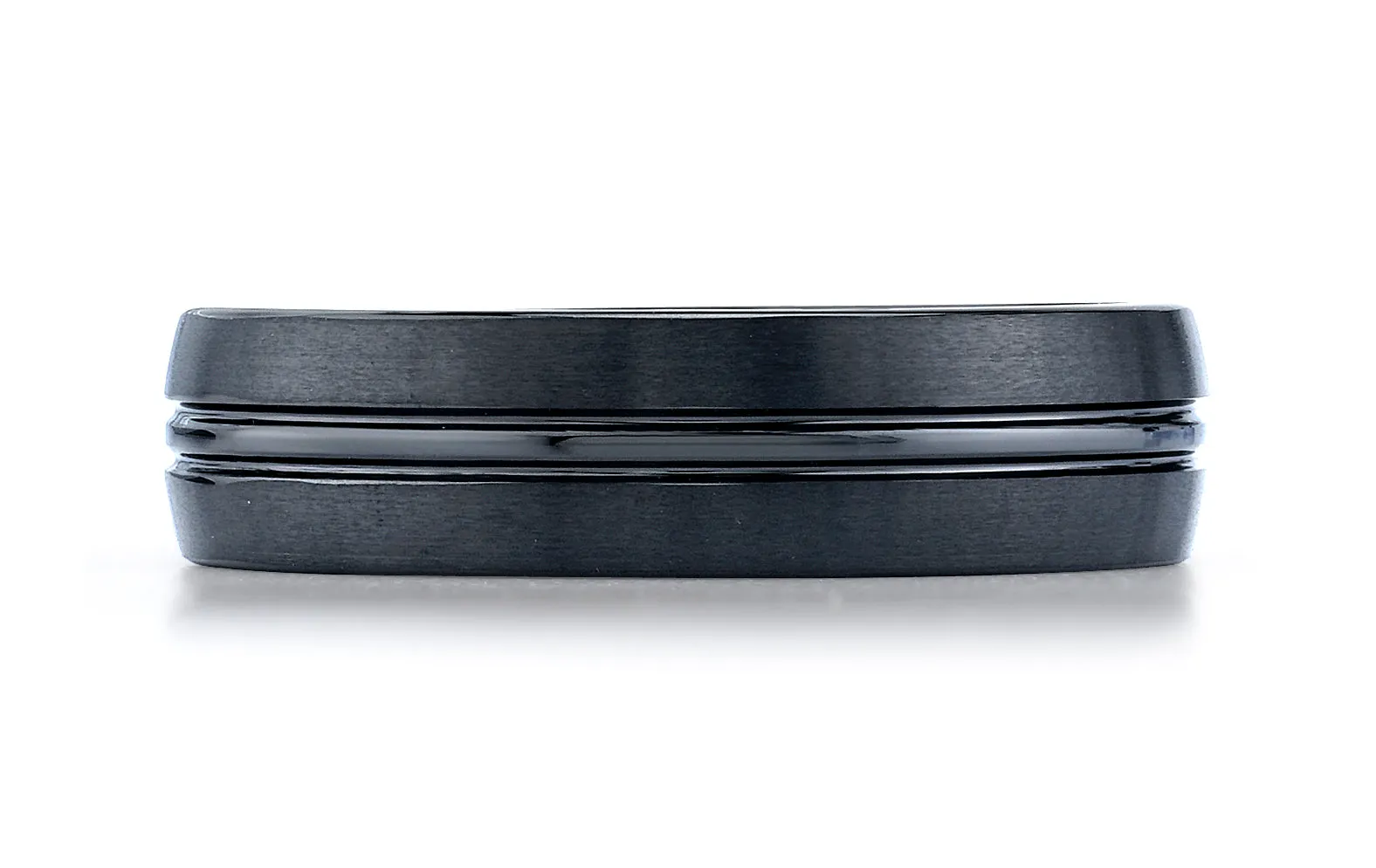 Benchmark Ceramic 6mm Comfort-Fit Satin-Finished Design Wedding Band Ring, (Sizes 6 - 14)