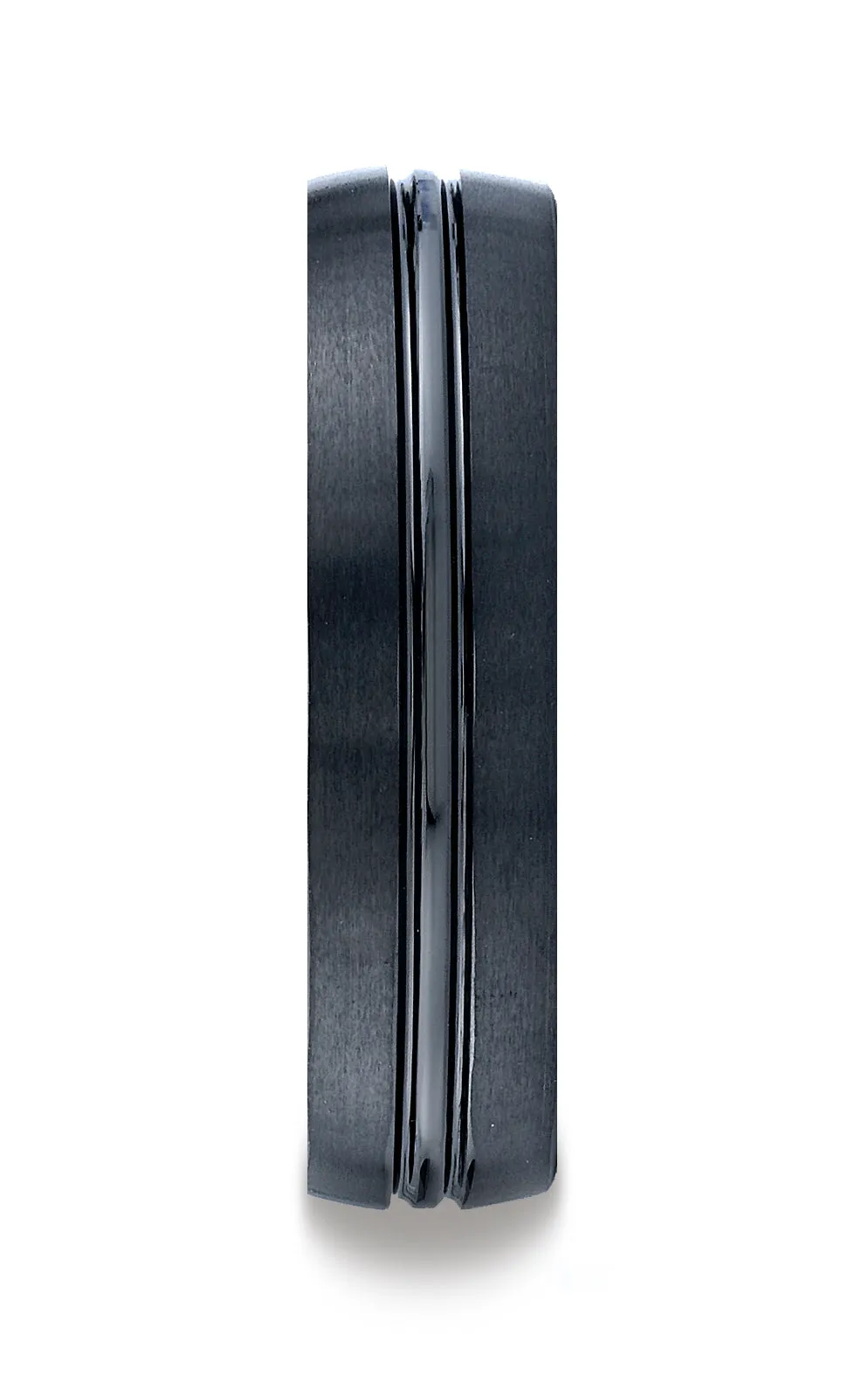 Benchmark Ceramic 6mm Comfort-Fit Satin-Finished Design Wedding Band Ring, (Sizes 6 - 14)